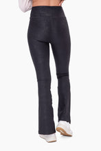 Load image into Gallery viewer, High Waist Matte Faux Leather Split Flare