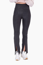 Load image into Gallery viewer, High Waist Matte Faux Leather Split Flare
