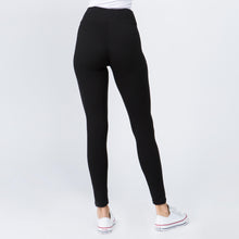 Load image into Gallery viewer, Black Peach Skin Leggings with 3" Waistband - Harp & Sole Boutique