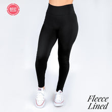 Load image into Gallery viewer, Plus Size Black Fleece Lined Leggings - Harp & Sole Boutique