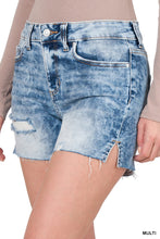 Load image into Gallery viewer, Acid Wash Distressed Denim Cutoff Shorts