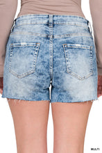 Load image into Gallery viewer, Acid Wash Distressed Denim Cutoff Shorts
