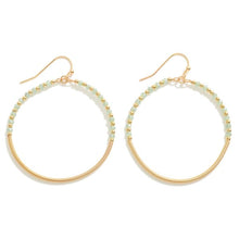 Load image into Gallery viewer, Beaded Circle Drop Earrings