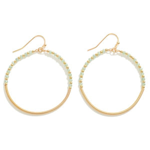 Beaded Circle Drop Earrings