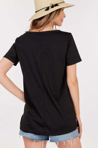 Black French Terry Top