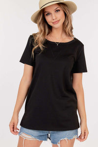 Black French Terry Top