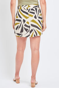 Olive Abstract Skort - Large Available