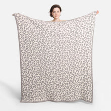 Load image into Gallery viewer, Comfy Luxe Reversible Gray Leopard Blanket