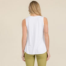Load image into Gallery viewer, Plus Size White V-Neck Ribbed Sleeveless Top