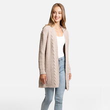 Load image into Gallery viewer, Comfy Luxe Beige Twist Knit Cardigan