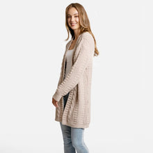 Load image into Gallery viewer, Comfy Luxe Beige Twist Knit Cardigan
