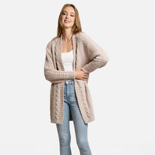 Load image into Gallery viewer, Comfy Luxe Beige Twist Knit Cardigan