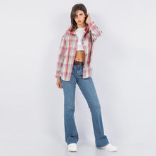 Load image into Gallery viewer, Lightweight Plaid Shacket With Hood