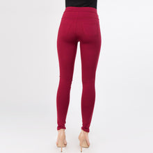 Load image into Gallery viewer, Wine Slim Knit Ponte Pants - Harp &amp; Sole Boutique
