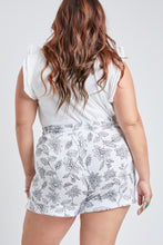 Load image into Gallery viewer, Bandana Flower White Drawstring Shorts - Plus Sizes Avail.