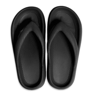 Black Flip Flop Comfy Slides