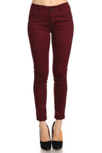 Load image into Gallery viewer, Burgundy Skinny Push Up Pants - Harp &amp; Sole Boutique