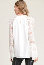 Load image into Gallery viewer, Ivory Lace Top with Long Bell Sleeves - Small Available