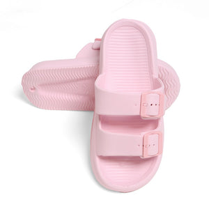 Pink Comfy Slides with Buckles