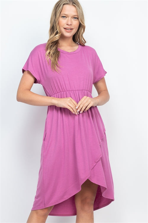 strapless open back dress Pink Turtleneck Chunky Knit Midi Sweater Dress main image 0