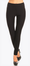 Load image into Gallery viewer, Black Ponte Slim Knit Pants - Harp &amp; Sole Boutique
