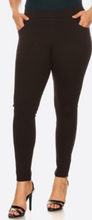 Load image into Gallery viewer, Black Ponte Slim Knit Pants - Harp &amp; Sole Boutique