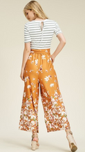 Load image into Gallery viewer, Floral and Stripe Contrast Jumpsuit with Waist Tie - Harp &amp; Sole Boutique