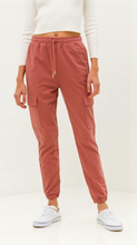 Load image into Gallery viewer, Mauve High Waisted Cargo Crop Joggers - Harp &amp; Sole Boutique