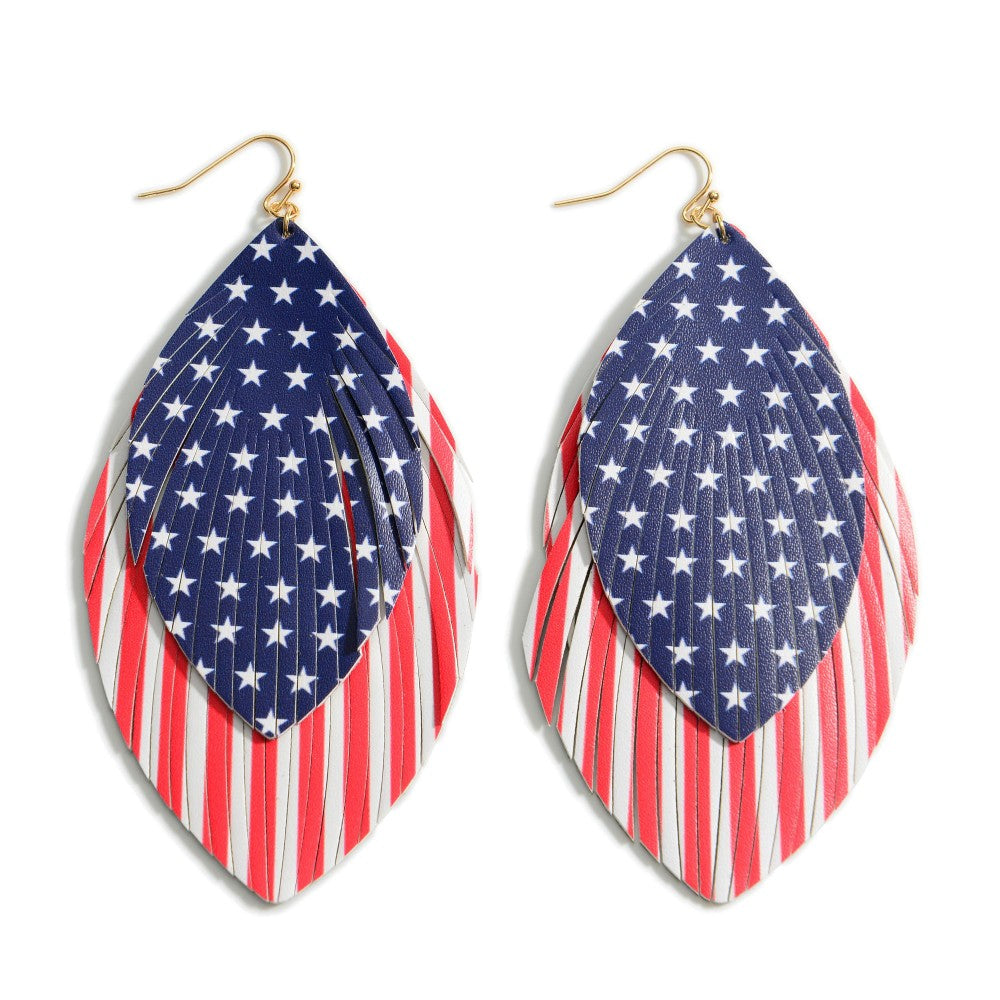Feathered Stars & Stripes Earrings