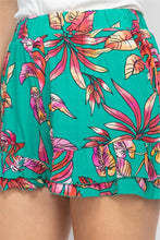 Load image into Gallery viewer, Tropical Leaves Ruffle Shorts - Small Avail.